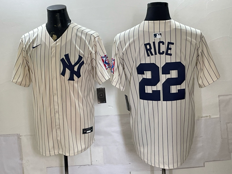 Men 2026 New York Yankees #22 Rice white Nike MLB Jersey 0809002